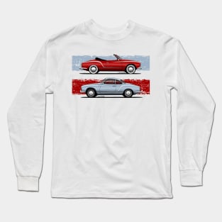 Classic beautifull sports car in both Roadster and Coupe version Long Sleeve T-Shirt